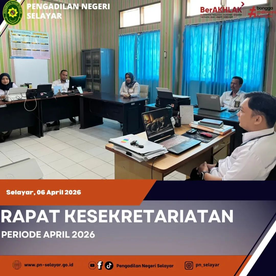 RAPAT PENGAWASAN KESEKRETARIATAN BULAN APRIL