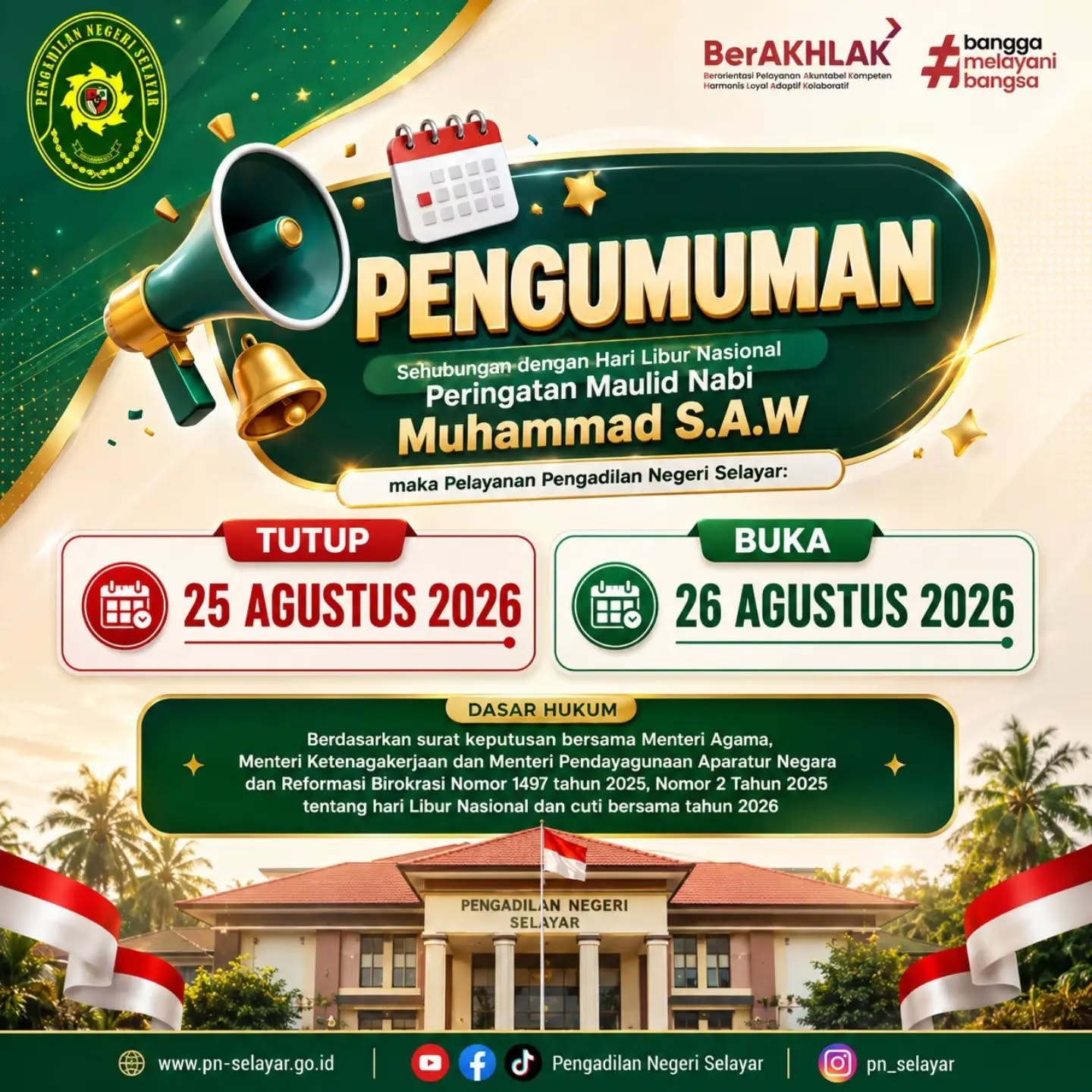 Hari Libur Nasional Peringatan Maulid Nabi Muhammad S.A.W