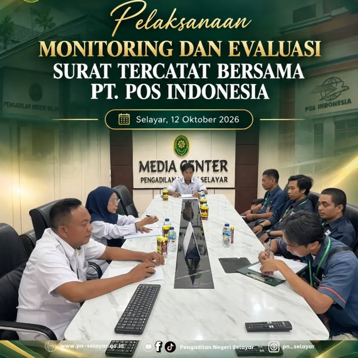 Pelaksanaan Monitoring Dan Evaluasi Surat Tercatat Bersama PT. Pos Indonesia